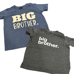 Big Brother T-Shirt Bundle | Unordinary Toddler | 4Y/4T | 2 Shirts (Blue & Gray)